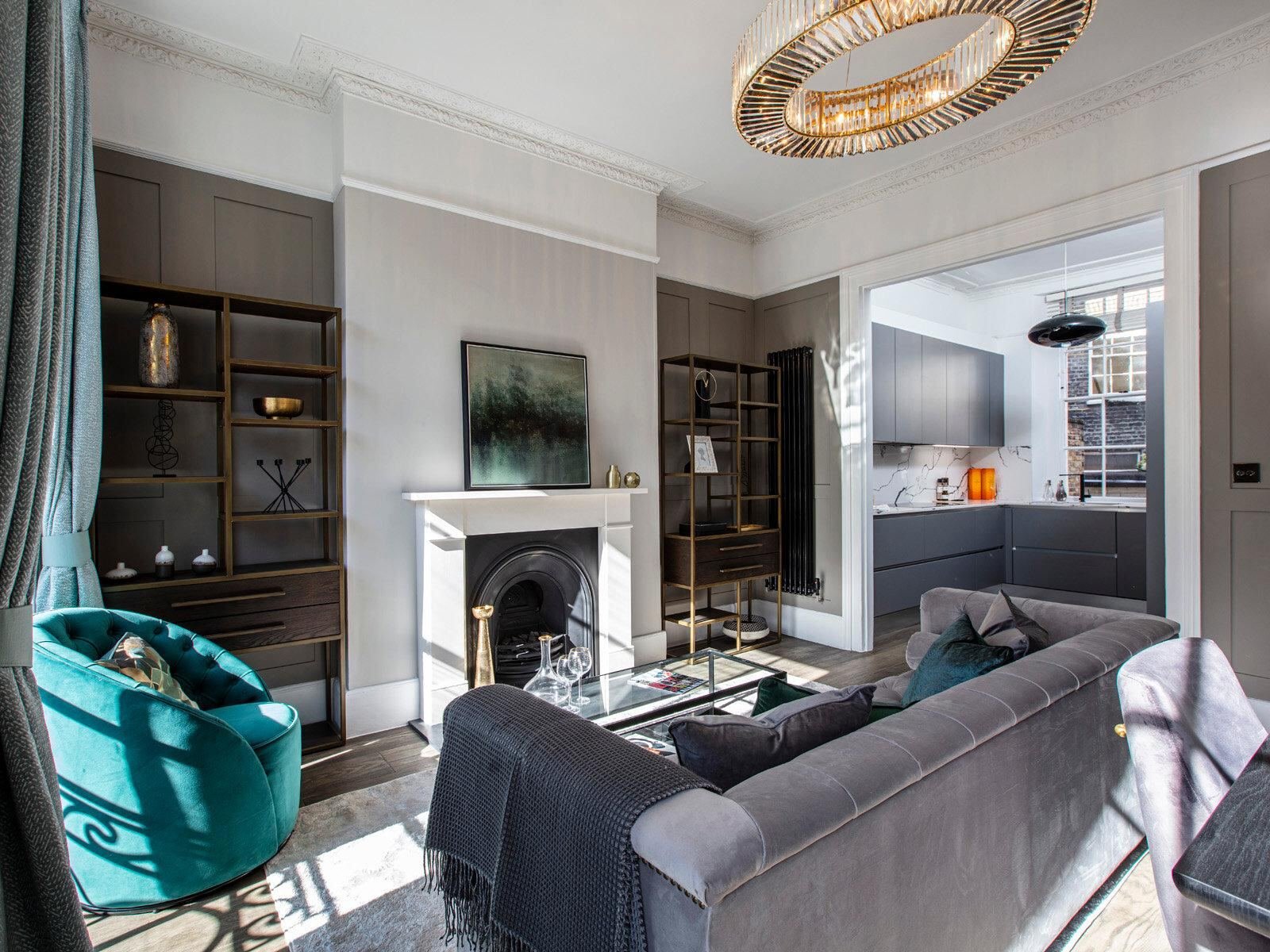 Elegant London reception room, residential interior